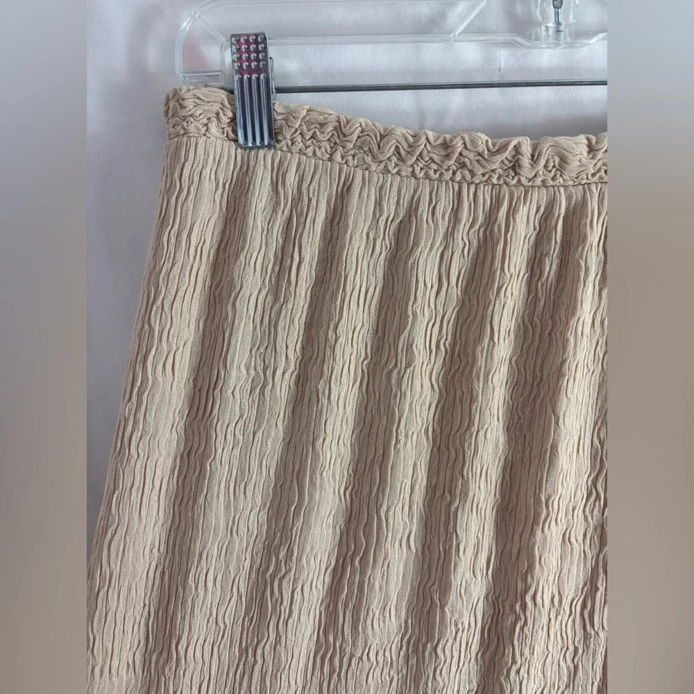 VTG 90s/y2k Cream Textured Boho Midi-Maxi Skirt‎ Women’s Size L
